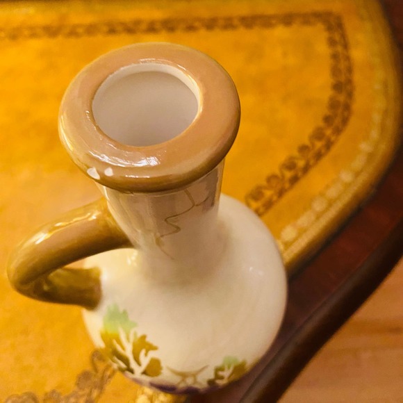 Casa Elite Oil Vinegar Wine Decanter hand painted grapes bottle - Picture 6 of 6